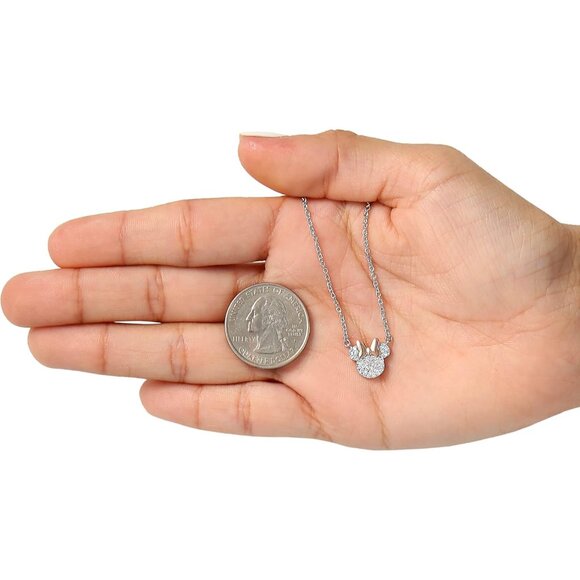 Dazzling Minnie Mouse Cubic Zirconia Necklace – Perfect Gift for Any Occasion - Picture 5 of 7